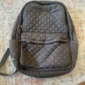 MZ Wallace Gray Quilted Womans Backpack